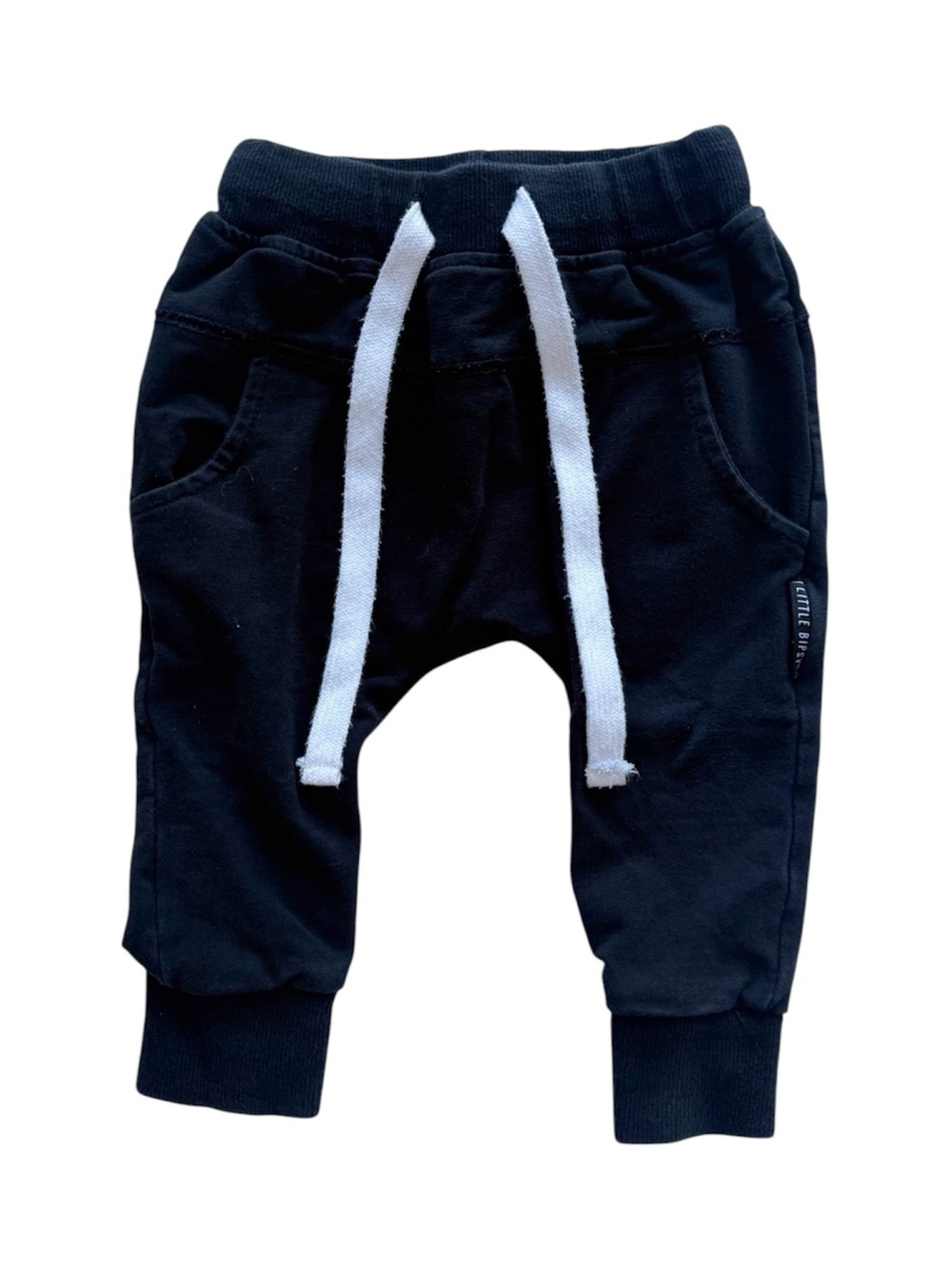 Little Bipsy Black Joggers Size 6-12M